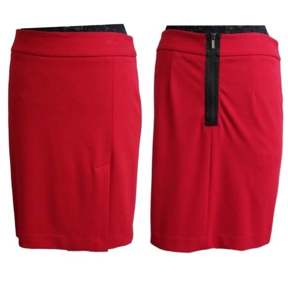 Cache Red Pencil Skirt Women’s Size 4 Career or Party - Picture 1 of 8
